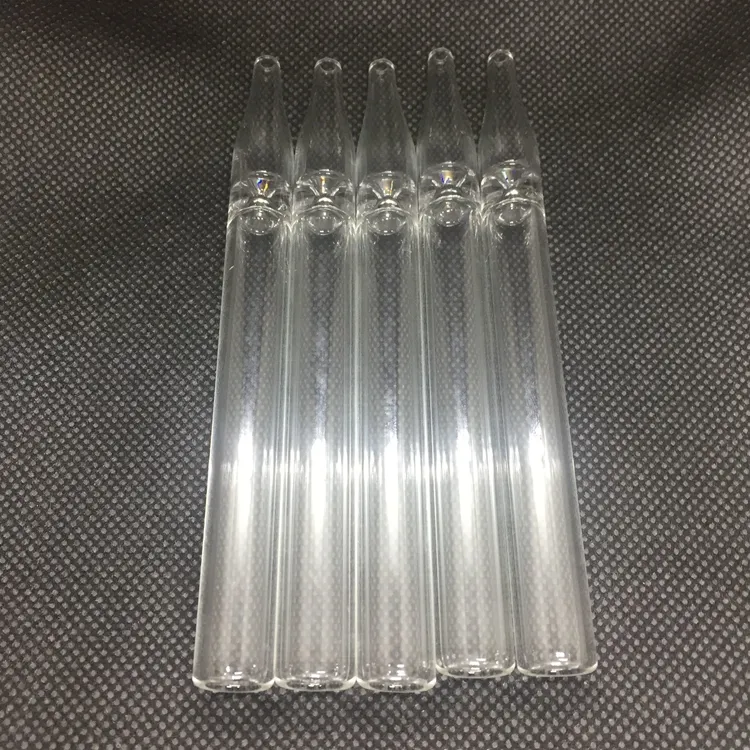 Pyrex dicke Glaspfeifen Trockenkräutertabak Preroll Rolling Roller Zigarettenspitze Tragbare Nadeltypspitzen Bong Bubbler Rauchfilter Bohrinseln Strohnägel Tube DHL