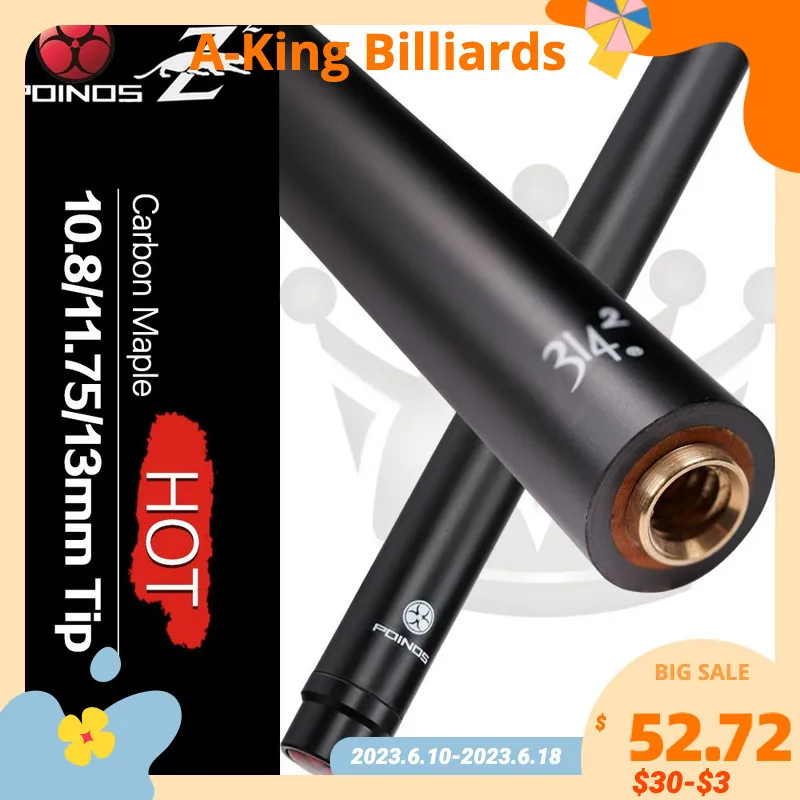 Bilardo aksesuarları preoaidr 3142 karbon fiber ipucu çubuğu şaft akçaağaç bilardo kit 10.8 11.75 13mm uç uni loc eklem kurşusu 230616