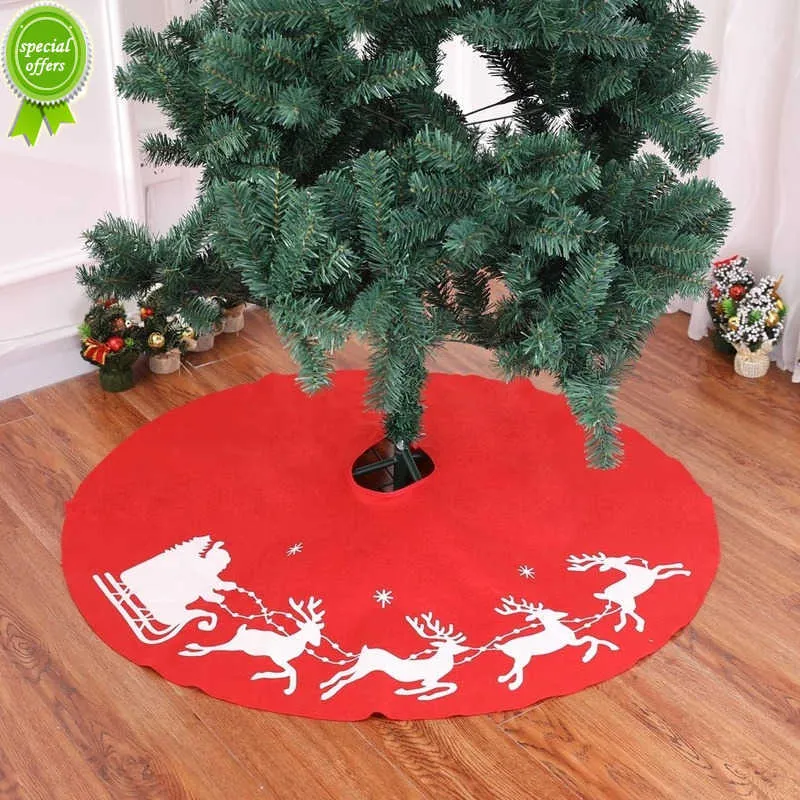 Nouveau 100 CM arbre de noël jupe tapis nouvel an décorations noël décoration arbre jupe ornements fête fête Navidad fournitures