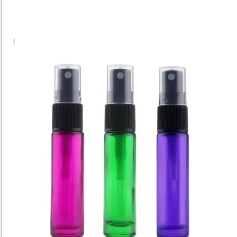 wholesale Épais 10 ml Coloré Voyage Verre Petit Vide Parfum Aromatique Fine Brume Vaporisateur Parfum Bouteille Rechargeable Kkkew