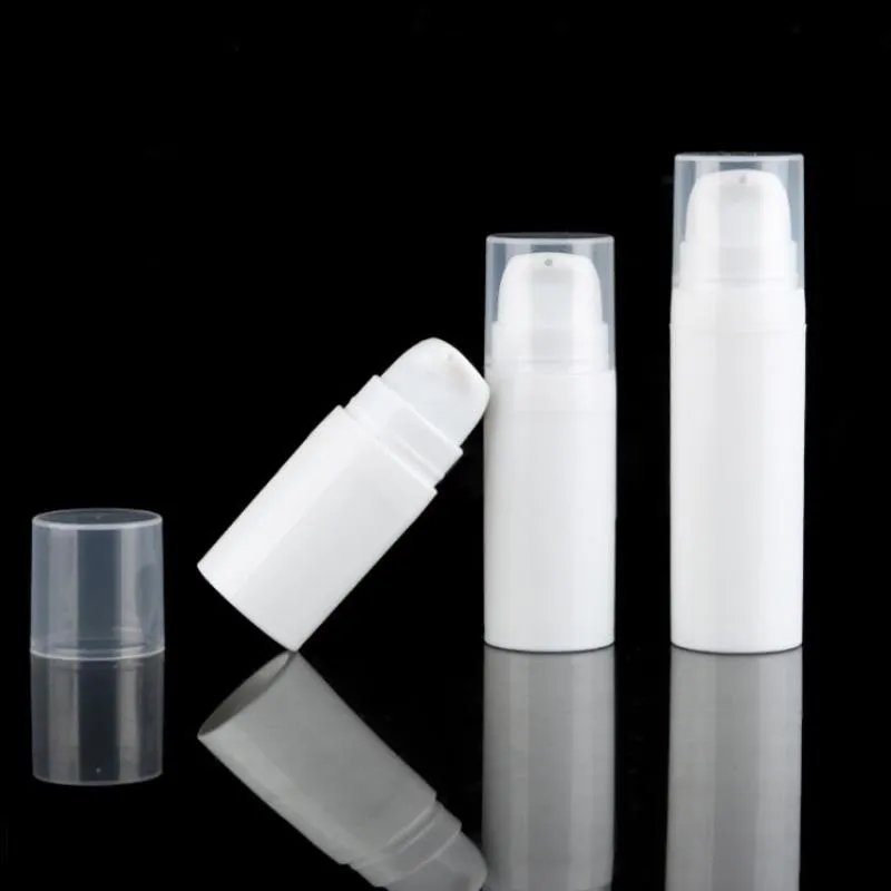 5 ml 10 ml weiße Airless-Flasche Lotionspumpe Mini-Proben- und Testflaschen Vakuumbehälter Kosmetikverpackung Dddoc