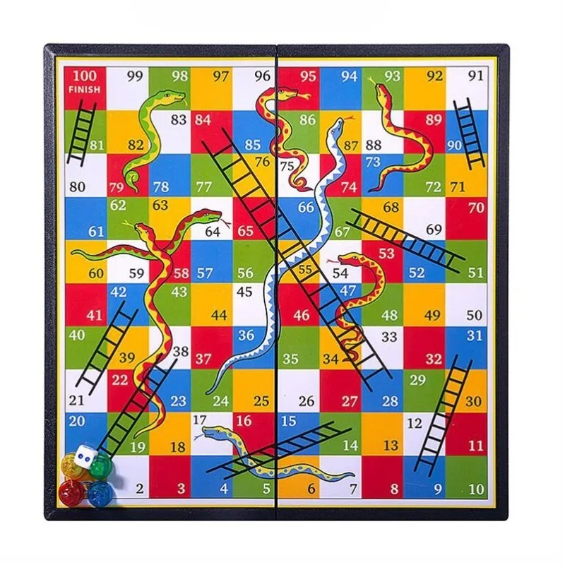 Snakes Ladders Board Game, Board Games Family, Adult Snake Ladder