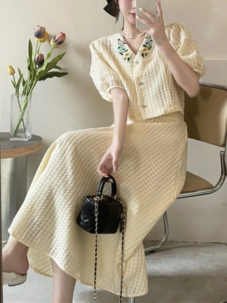 knee length dresses for ladies Elegant Summer Dresses Women Short Sleeve Plain Fashion Office Dresses   Mega Mart Center