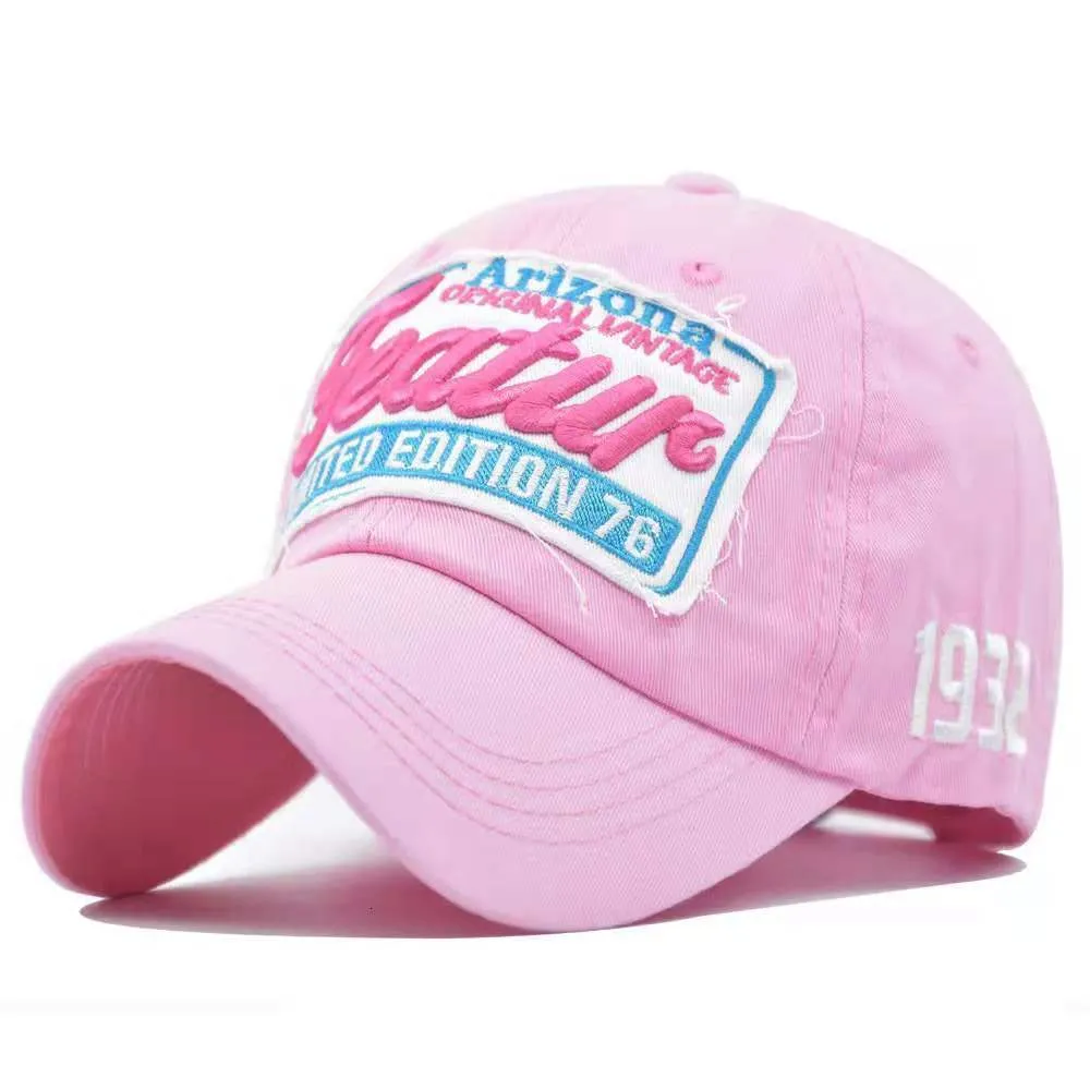 Top Caps Fashion Unisex Vintage Nakış Yaz Beyzbol Kapağı Retro Pembe Kadın Şapka Erkek Gündelik Kamyoncu Kemik Casquette 230615