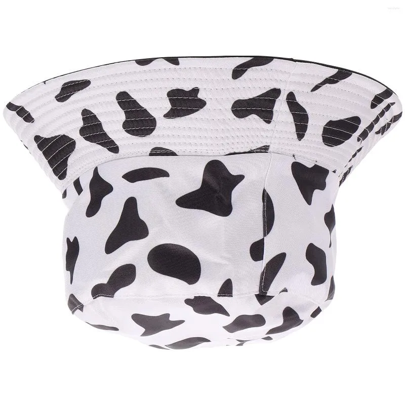 Berets Outdoor Fishing Bucket Foldable Cow Grain Pattern Summer UV Protection Travel Beach Sun Hat Cap For Men