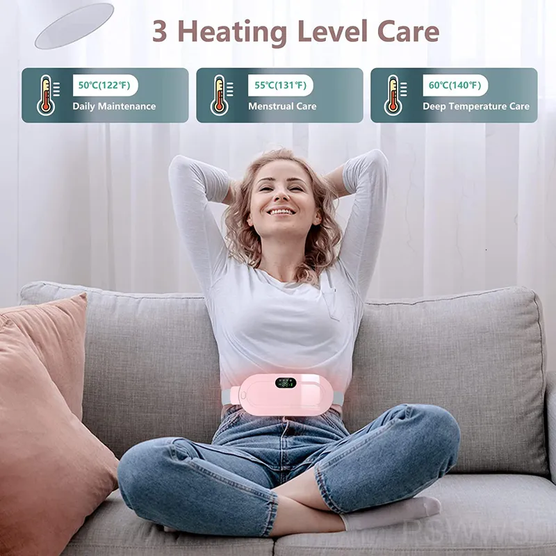 Coussin Chauffant Lombaire – Ceinture Massante 3 Modes / 5 Températures – Batterie 1800 MAh – Sans Fil – Taille 107x23 Cm – Cadeau Anti-Douleur