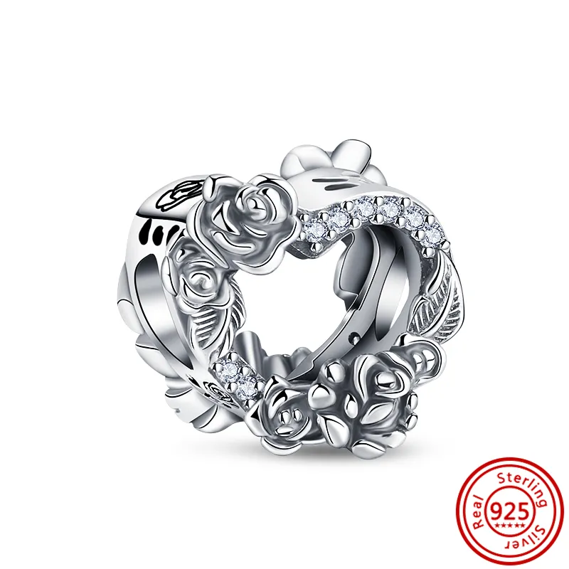 925 Silver Charm bead fit Pandora Charms Bracelet Colorful Zircon Butterfly charmes ciondoli DIY Fine Beads Jewelry