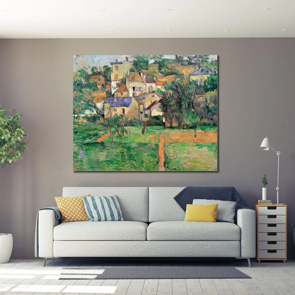 l Hermitage Pontoise Paul Cezanne Painting Contemporary Canvas Art Hand Painted Oil Artwork Home Decor