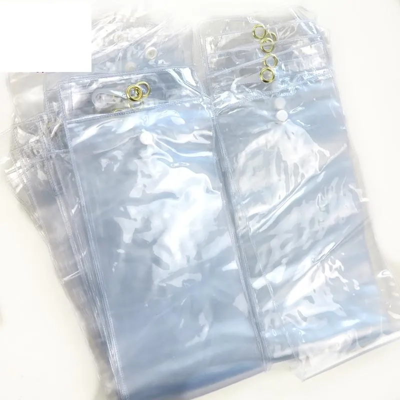 PVCプラスチックパッケージバッグPothhookの梱包袋12-26inch髪の横糸のための人間のヘアエクステンションボタン