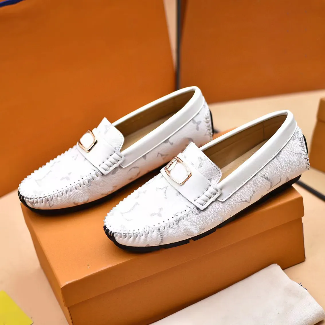 Casual Loafers Mens Designer White Loafers White, UK Size 13/EU 49