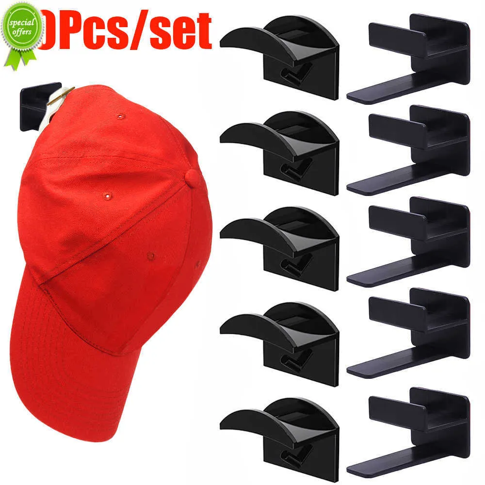 Neue 10Pcs Selbstklebende Hut Rack Wand Lagerung Rack Wand Haken Für Kleiderschrank Hinter der Tür Hause Dekoration veranstalter Haken