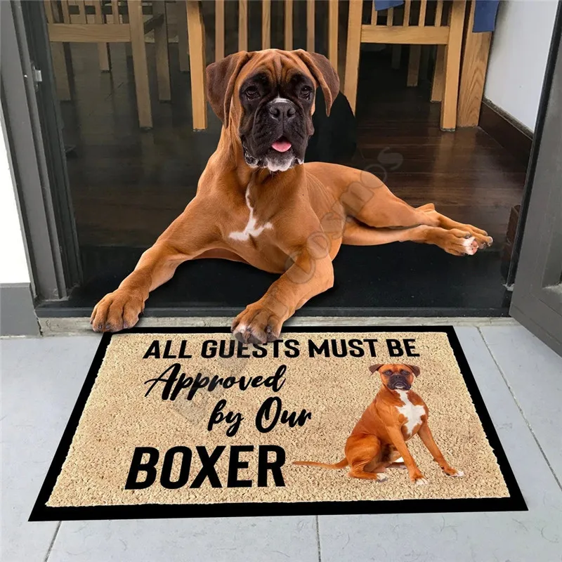 Carpet Erugear Boxer Dog Doormat Custom 3D Printed Non Slip Door