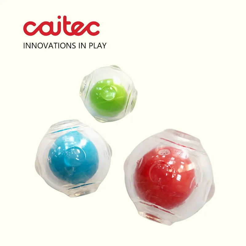 Caitec Dog Toy AmazingSqueaker Ball耐久性のある浮遊可能な弾力性のあるBITE耐性採餌採餌中の大きな犬を投げるのに最適