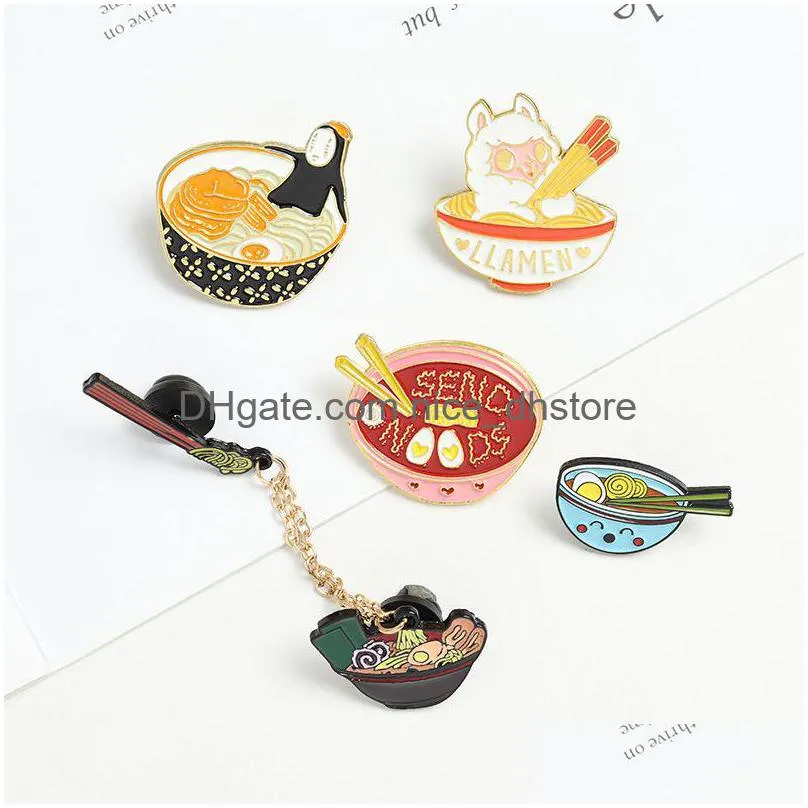 Ramen Noodles Enamel Pin Set Cute No Face Womens Accessories For Bag From  Nice_dhstore, $0.8