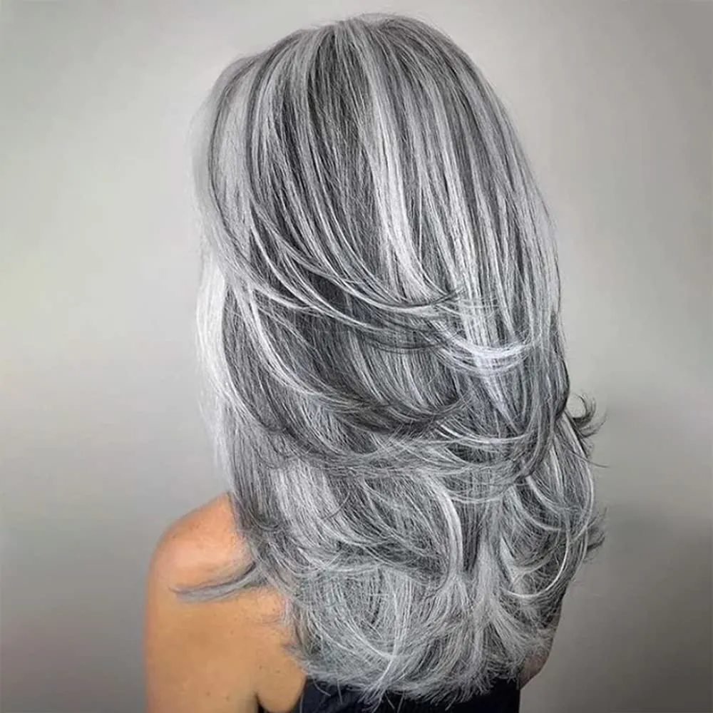 Grey 3/4 wig hotsell