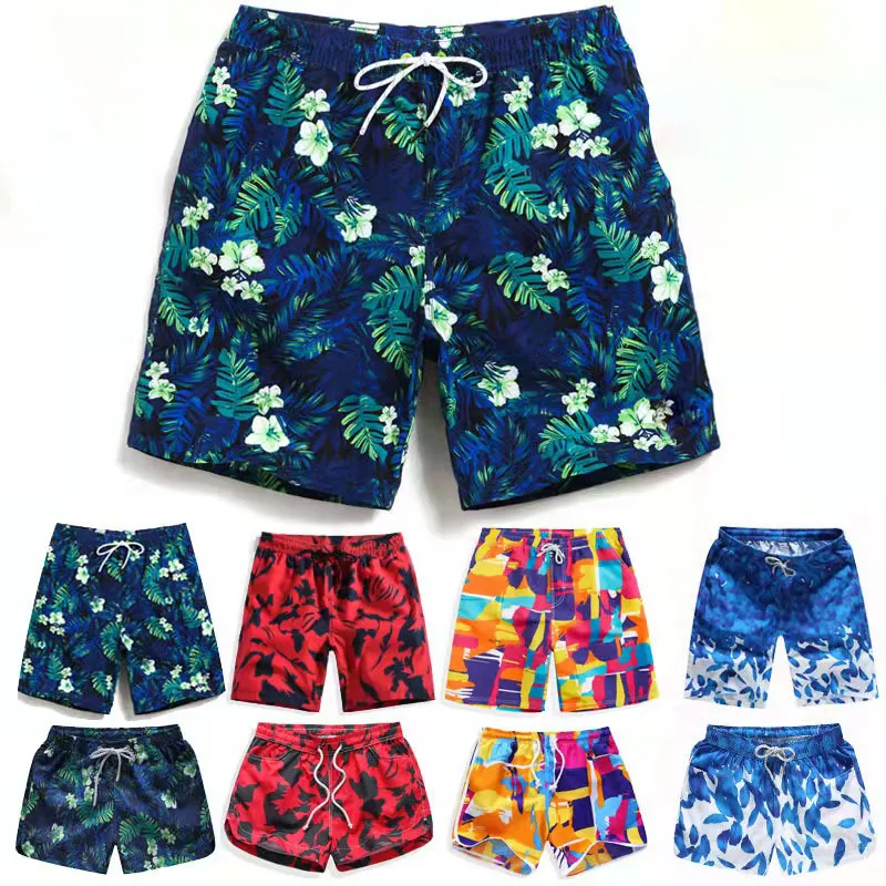Men's 7" Swim Trunks – Quick Dry Hawaiian Style Bathing Suit With Mesh Lining, Elastic Waist & Pockets – For Beach & Pool