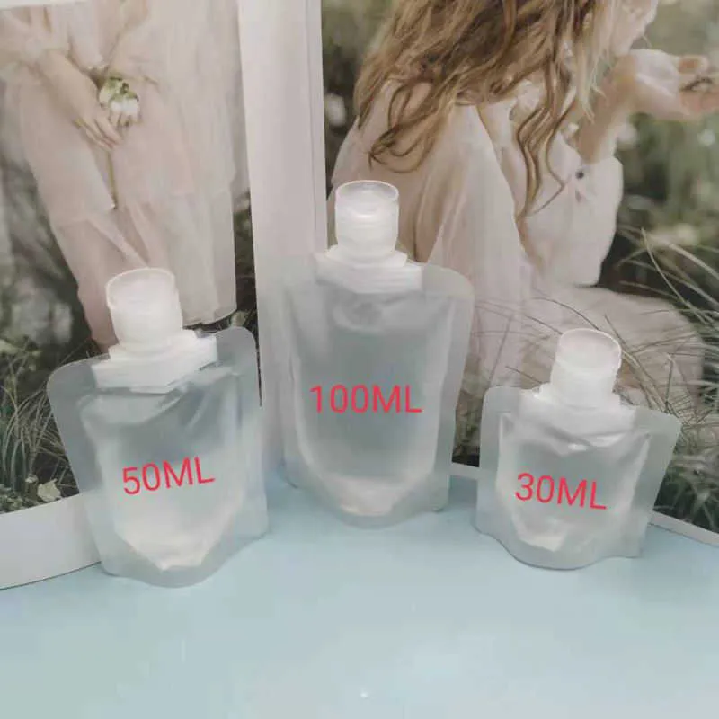 New 1Pcs Portable Travel Lotion Clamshell Filling Bag Business Emulsion Packing Bag Portable Shampoo Bottle Squeeze Makeup Container