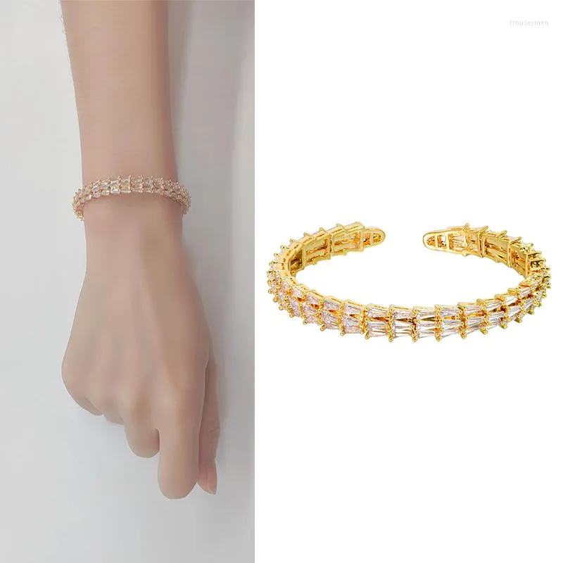 Bracelet Main Bracelets Pour Femmes Classique Micro Pave CZ Cristal De Luxe Designer Partie De Mariage Bijoux Africains Dubaï Cadeau De Noël