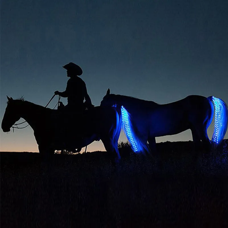 Altri articoli sportivi 100 cm di lunghezza LED Equitazione Code Decorazione Tubi luminosi Cavalli Sella equestre Cavezze Prodotti per la cura 230616