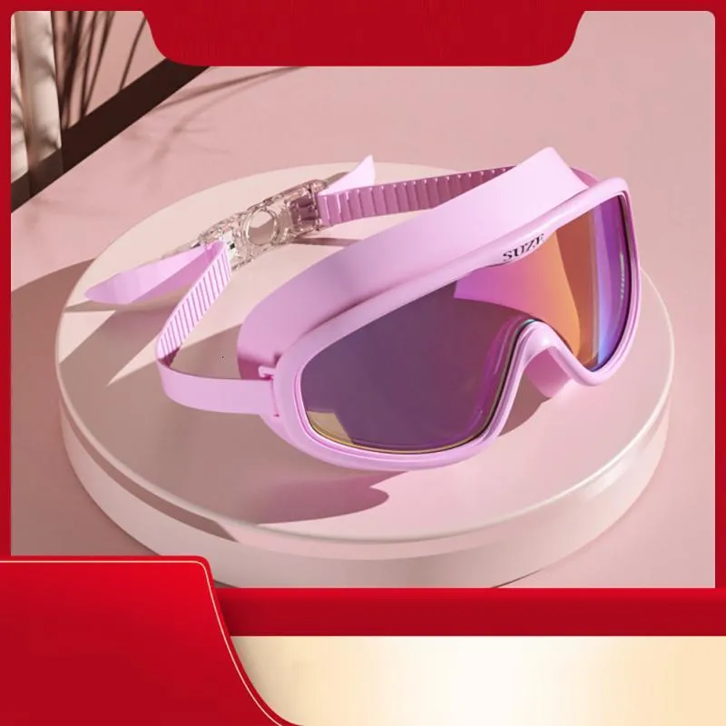 occhiali 1pc Occhialini da nuoto per adulti Telaio grande Protezione UV Antiappannamento Unisex HD Occhiali da nuoto per allenamento professionale Occhiali 230616
