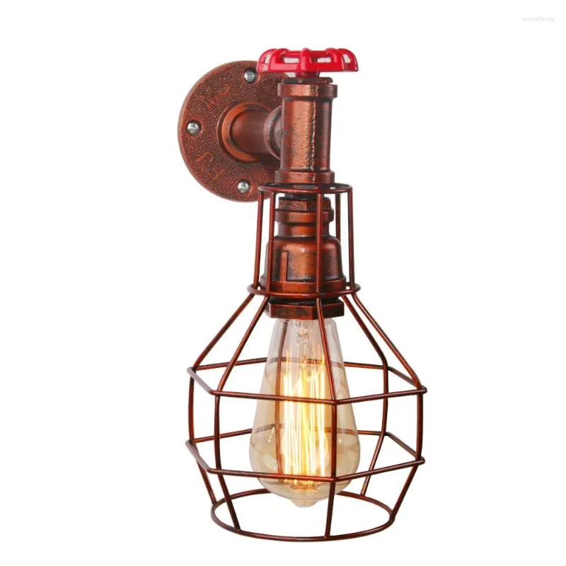 Wandlampen Vintage Retro Lamp Industriële Led E27 Indoor Waterleiding Verlichting Slaapkamer Nachtkastje Licht Blaker Home Decor Loft Woonkamer