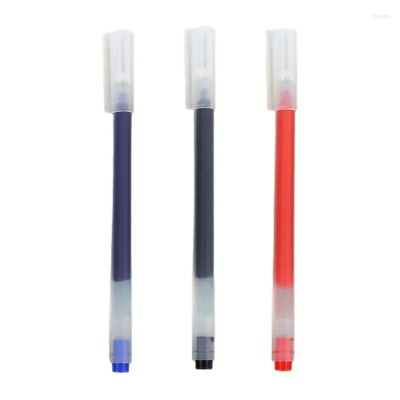 Set Of 10Pcs Portable 0.5 Gel Pen Large Ink Volume Black Blue Red Student Choice