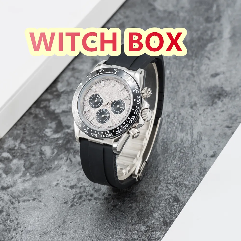 Nieuw herenhorloge Hoge kwaliteit VK quartz / mechanisch herenhorloge Kleur rubberen band Sport Timing Code Watch