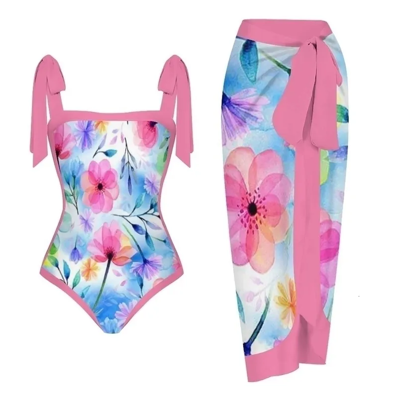 Kvinnors badkläder baddräkt Kvinna Sexig badkläder Monokini täcker 3D Flower Swimming Summer Beachwear Bathing Suit Dress 230615