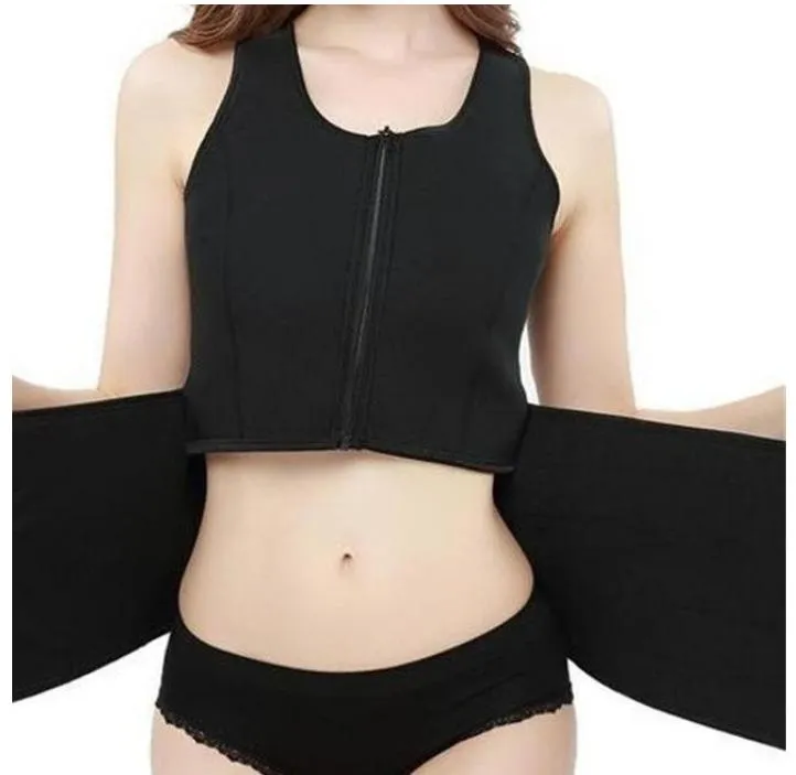 (100 pz/lotto) VENDITA SUPERIORE Vita Cincher Sweat Vest Trainer Tummy Girdle Control Corsetto Body Shaper per le donne Plus Siz