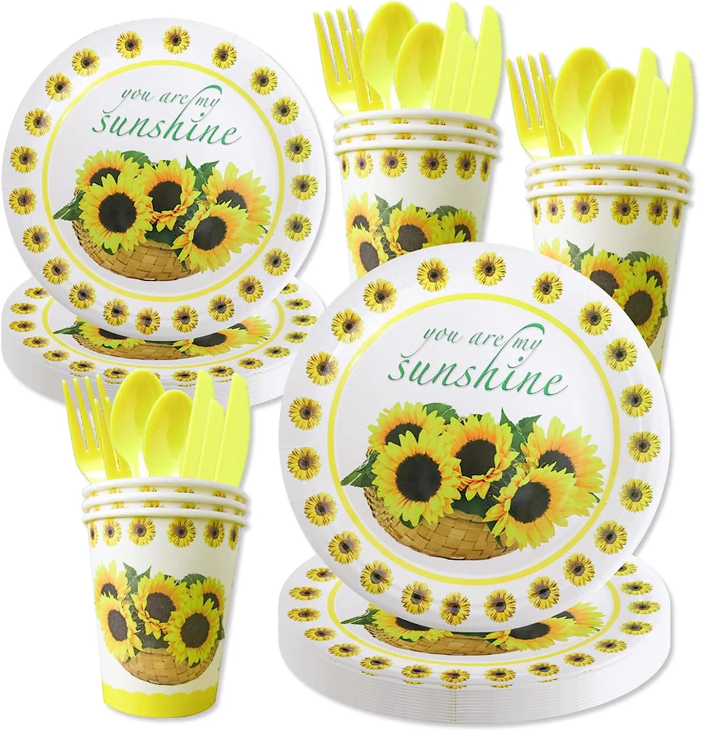 Piatti Di Carta A Fiori Piatti Di Carta A Fiori Forniture Feste Set Di Stoviglie  Compleanno Di Girasoli Servizio Baby Shower 10 Ospiti Compresi Piatti,  Tovaglioli, Tazze Da 20 €