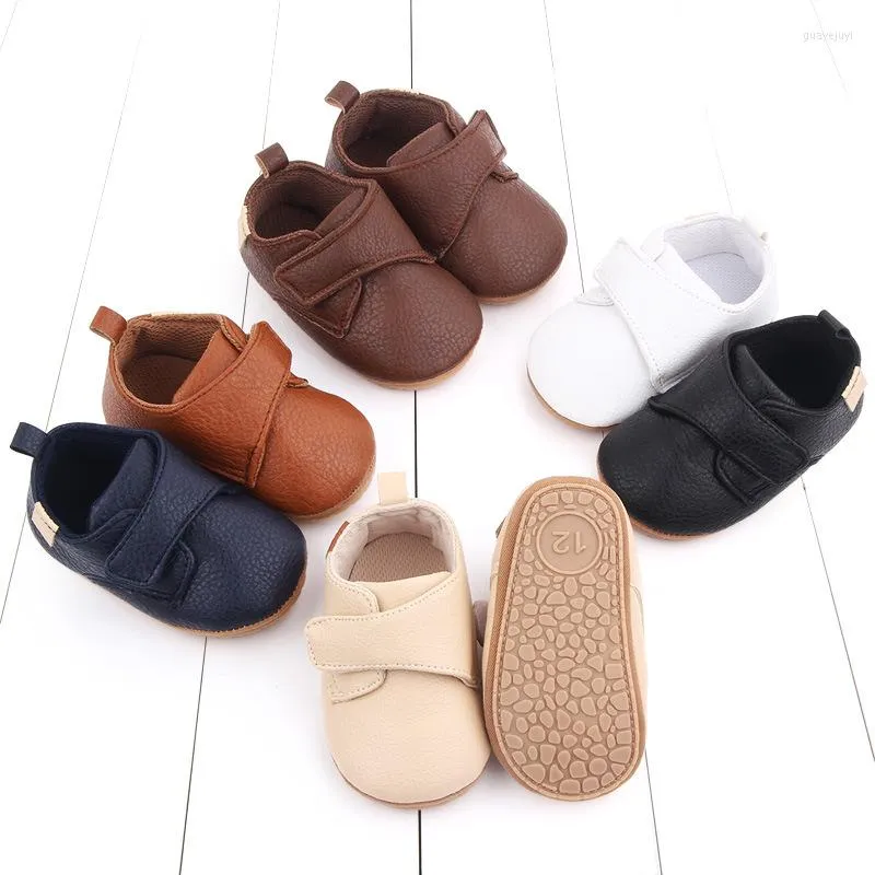 Premiers marcheurs quatre saisons bébé garçon chaussures en cuir souple mocassins né baskets 0-2 ans bambin garçons en plein air anti-dérapant