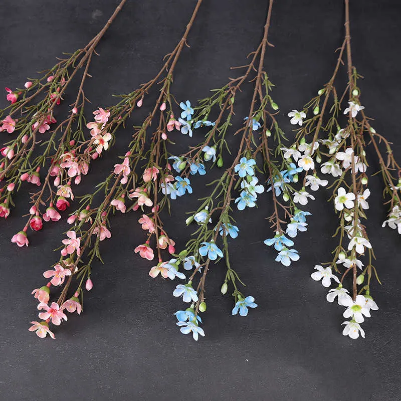 Dried Flowers Simulation Plum Blossom Branch Bouquet Living Room Home Decoration Indoor Wedding Table Plastic Fake Artificial