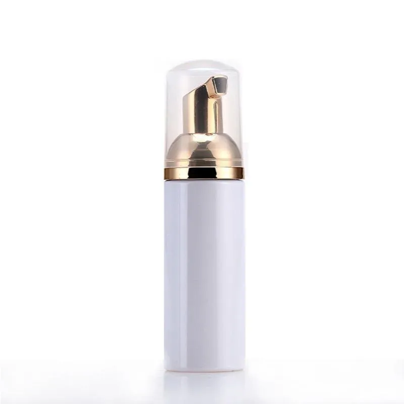 50ml Travel Foamer Bottles Empty Plastic Foam Bottles with Gold Pump Hand Wash Soap Mousse Cream Dispenser Bubbling Bottle BPA Free Baoxu