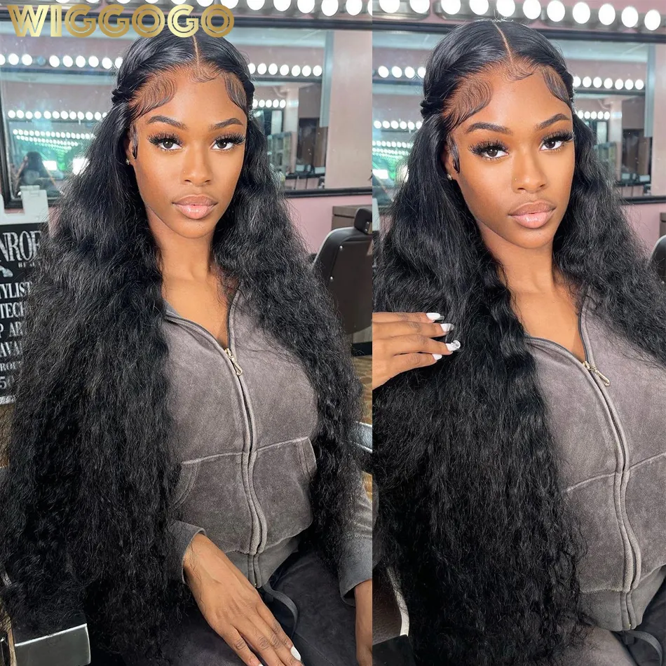 Lace Wigs Wiggogo Krullend Menselijk Haar Pruiken voor Vrouwen 13x4 Kant Frontale Menselijk Haar Pruik 13x6 Hd Lace Front Pruik Water Diepe Golf 4x4 Sluiting Pruiken 230616