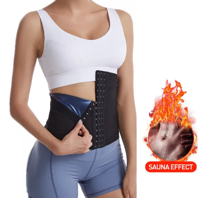 Ceinture amincissante taille formateur MenWomen Plus Size Body Shaper Tummy Ceinture amincissante avec 3 crochets Perte de poids Ceinture Corset Sweat Ceinture d'entraînement 230615