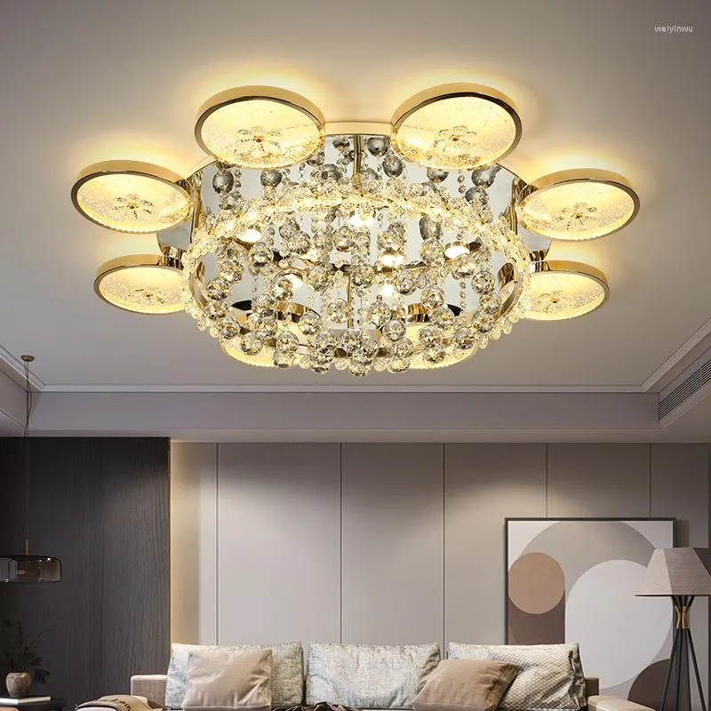 Ceiling Lights Luxury Crystal Led Lamp Modern Creative Lighting Living Room Study Villa Simple Acrylic