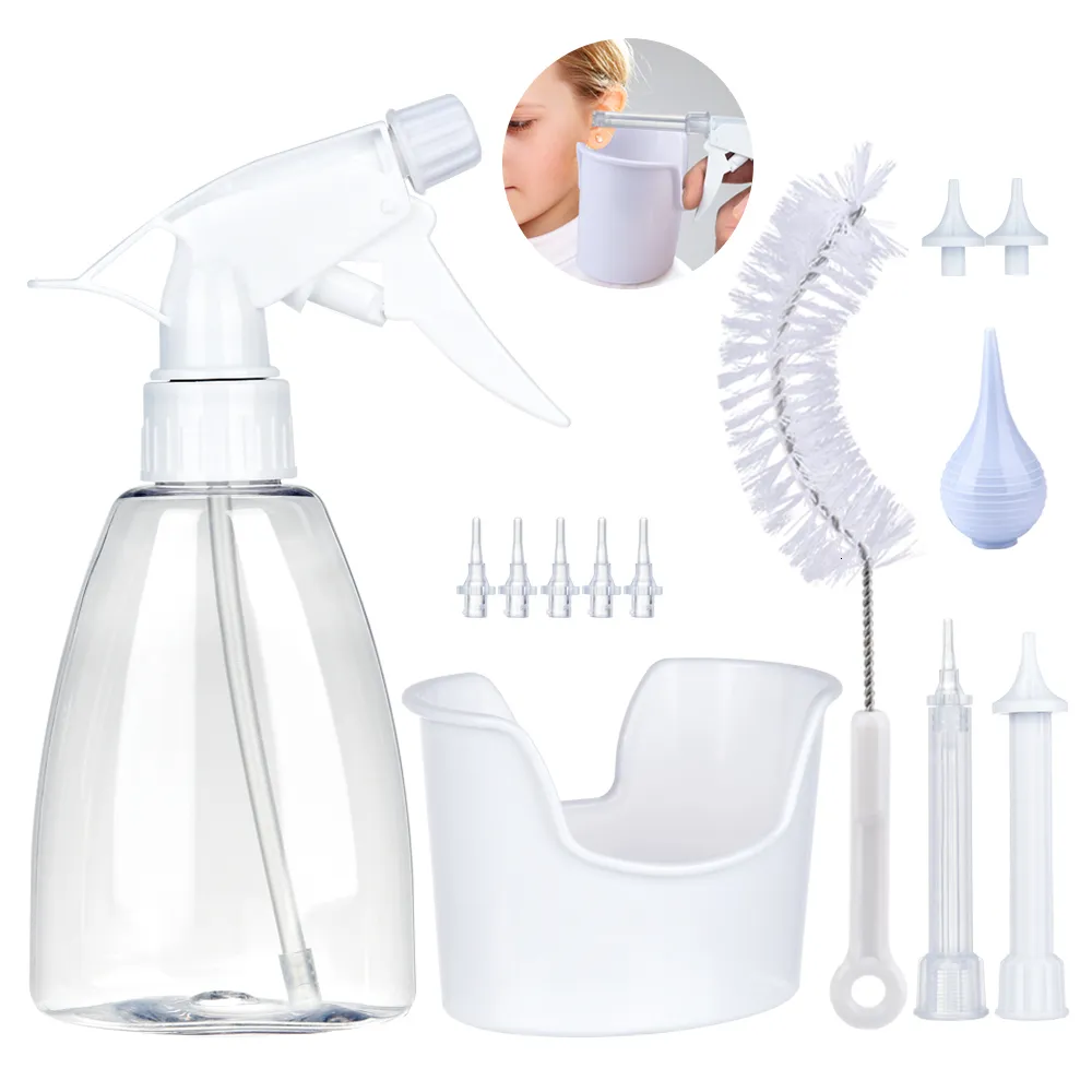 Ear Care Supply 300 ml Wachswaschset Bewässerungswasserspritze Squeeze Bulb Cleaner Set Kunststoffentfernungswerkzeug Erwachsene Kinder 230615