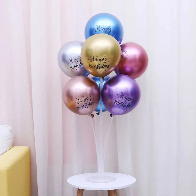 NOWOŚĆ 12 cali 5pcs Wszystkiego najlepszego z okazji urodzin Wzór balonowy metalowa folia aluminiowa balony baby shower urodzinowe globos dekoracje dekoracje