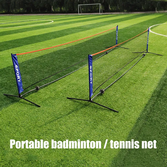 Balles Portable Pliant Standard Professionnel Filet De Badminton Intérieur Sports De Plein Air Volley-ball Tennis Entraînement Filets Carrés Maille 230615