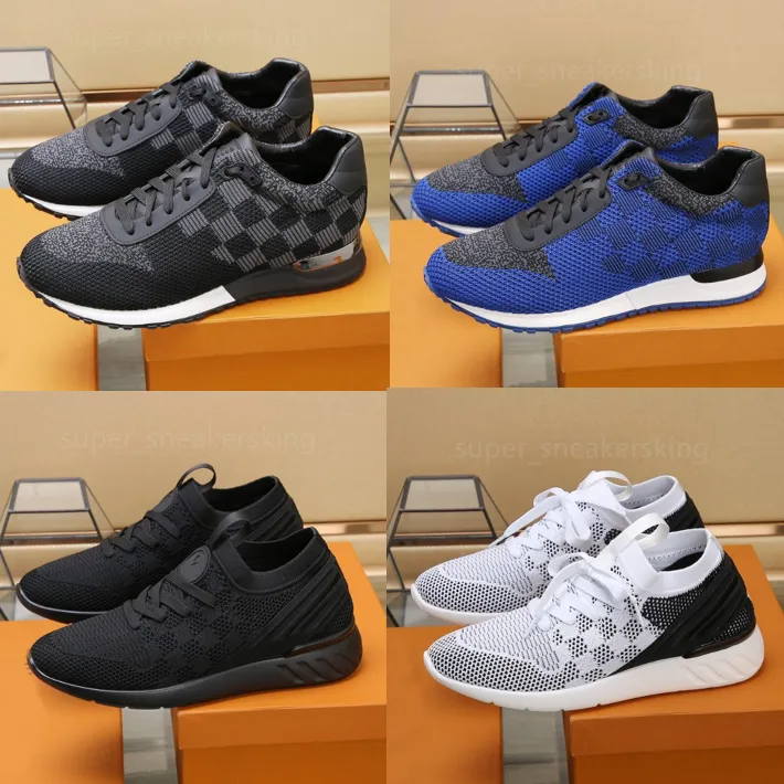 2023 Designer Shoes Men RUN AWAYS Sneakers Luxury Leather Trainers Fashion Rubber Outsole mesh Sneaker Mixed Color Chaussures Original Box size 38-46