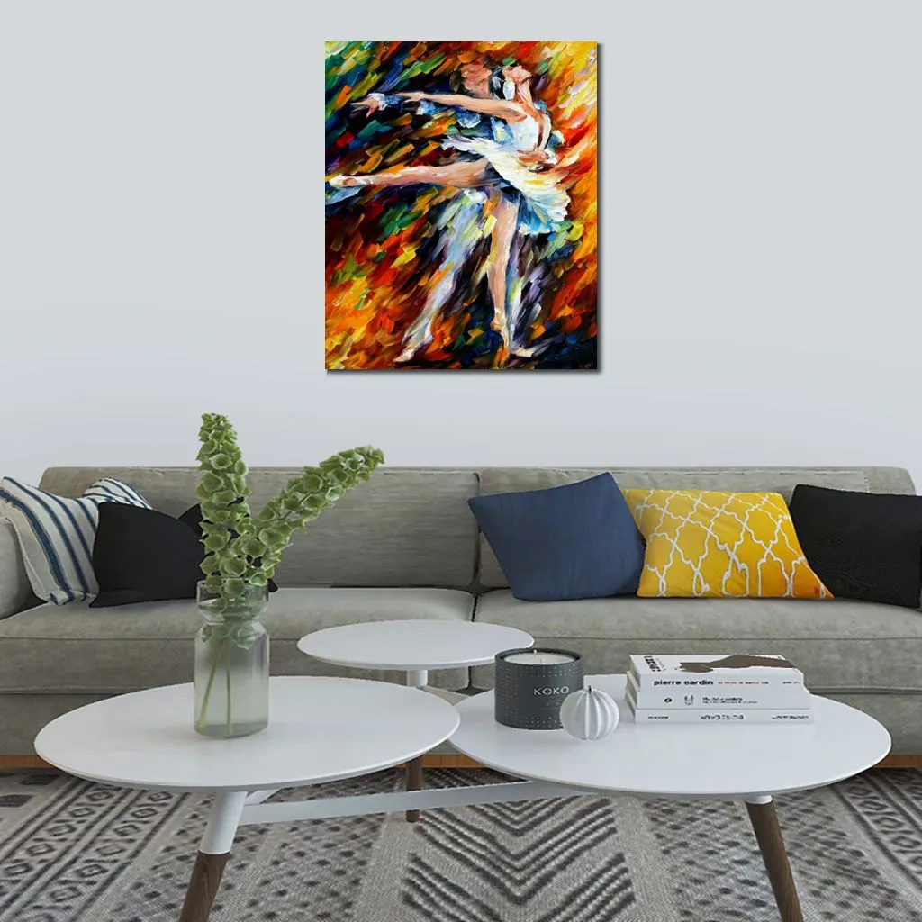 Arte figurativa fatta a mano su tela Romeo e Giulietta Vibrant Street Artwork Painting Home Decor