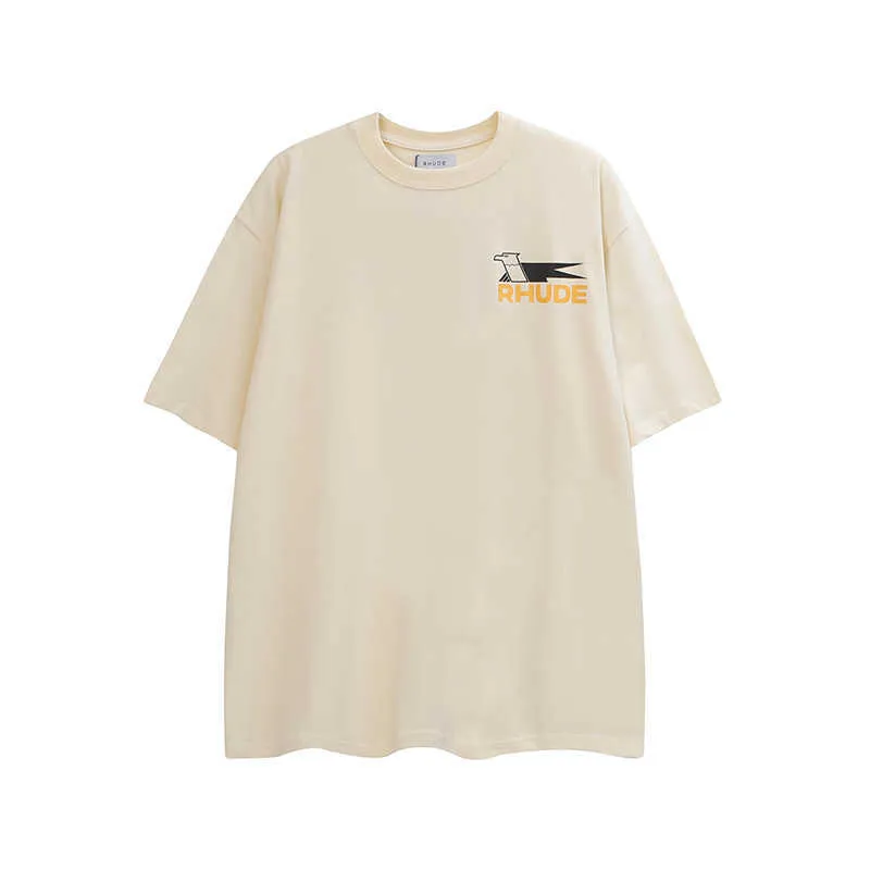 ZE6W ZE6W 5HZ7メンズTシャツメンズサマースプリングファッションストリートウェアスワロープリントRHUDE Tシャツ男性女性