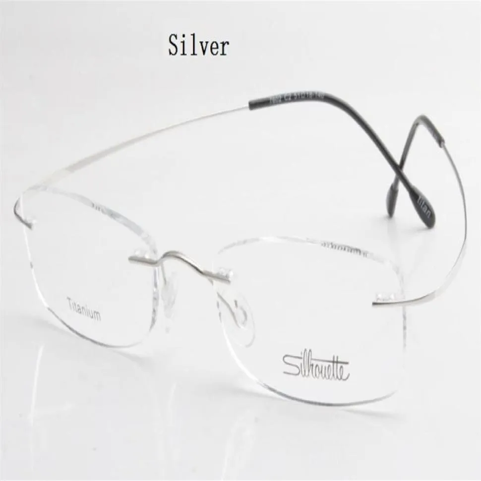 Luxurybrand Silhouette Titanium Rimless Optical Glasses Frame No Screw Prescription Eyeglasses With Bax 85649292172