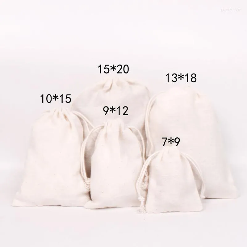 Shopping Bags Blank Bag Spot Rice Packaging Drawstring Cotton Pocket Creative Eco-friendly Canvas Custom Printed