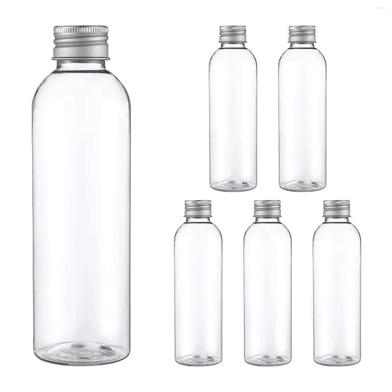 Storage Bottles 6 Pcs Solid Bottle Empty Plastic Juice Sample Travel Toiletries Lids Lotion Toiletry Traveling Cover