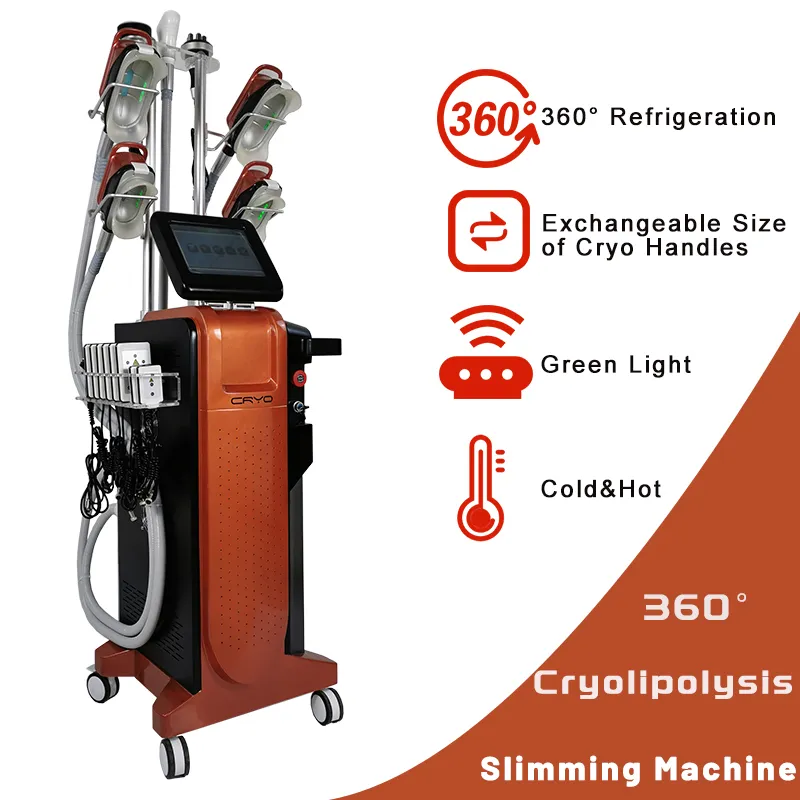 Stand Cryoterapy Cryolipolyss Beauty Machine Slimming Fat Borttagning Freezing Treating Abdomen Shaping Arms Ben Cellulite Reuction Weight Loss Spa System
