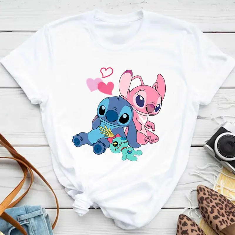 Herr t skjortor stitch skjorta kvinnor grafisk sommar vit korta ärm toppar kawaii tecknad kvinnliga kläder