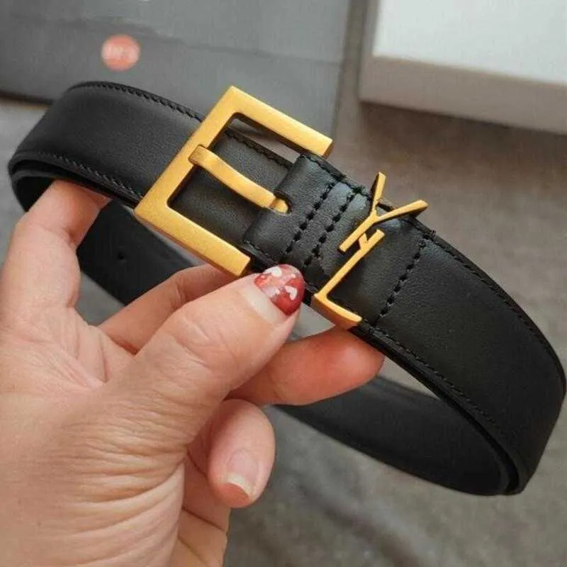 Cinturón para mujer Cuero genuino 3 cm Ancho Hombres de alta calidad Cinturones de diseño s Hebilla Cnosme Cintura para mujer Cintura Ceintures con Boxpinl