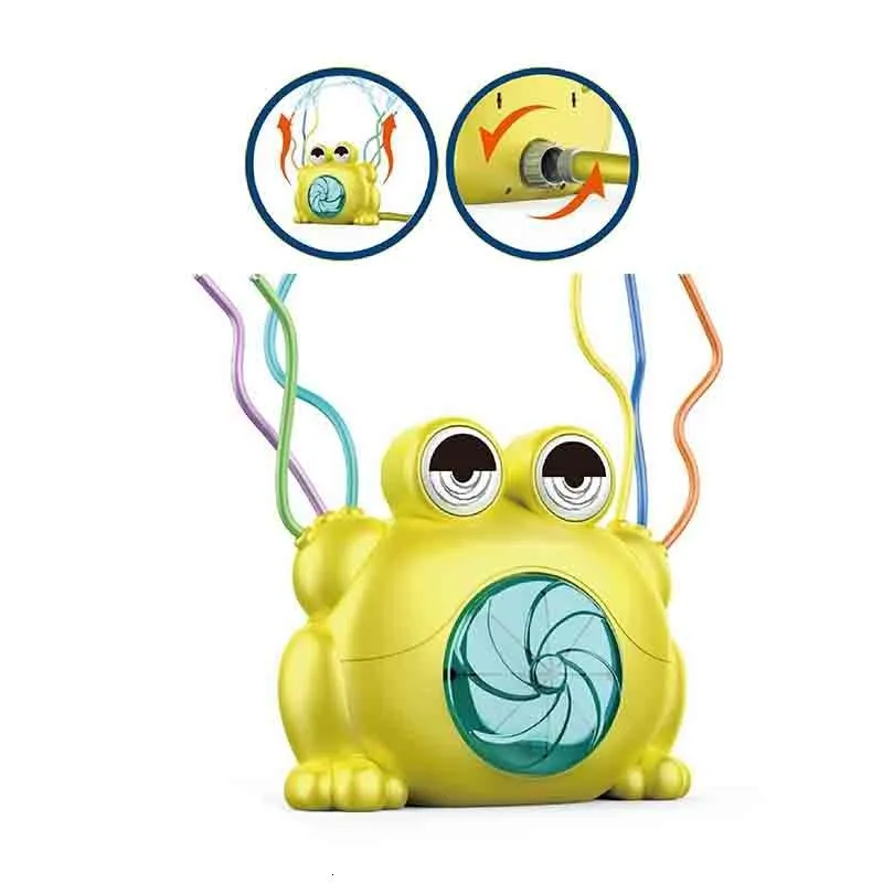 Bath Toys Summer Play Splash Frog Water Juguetes Activity Spray Sprinkler Bath Toy Spray Sprinkler 230615