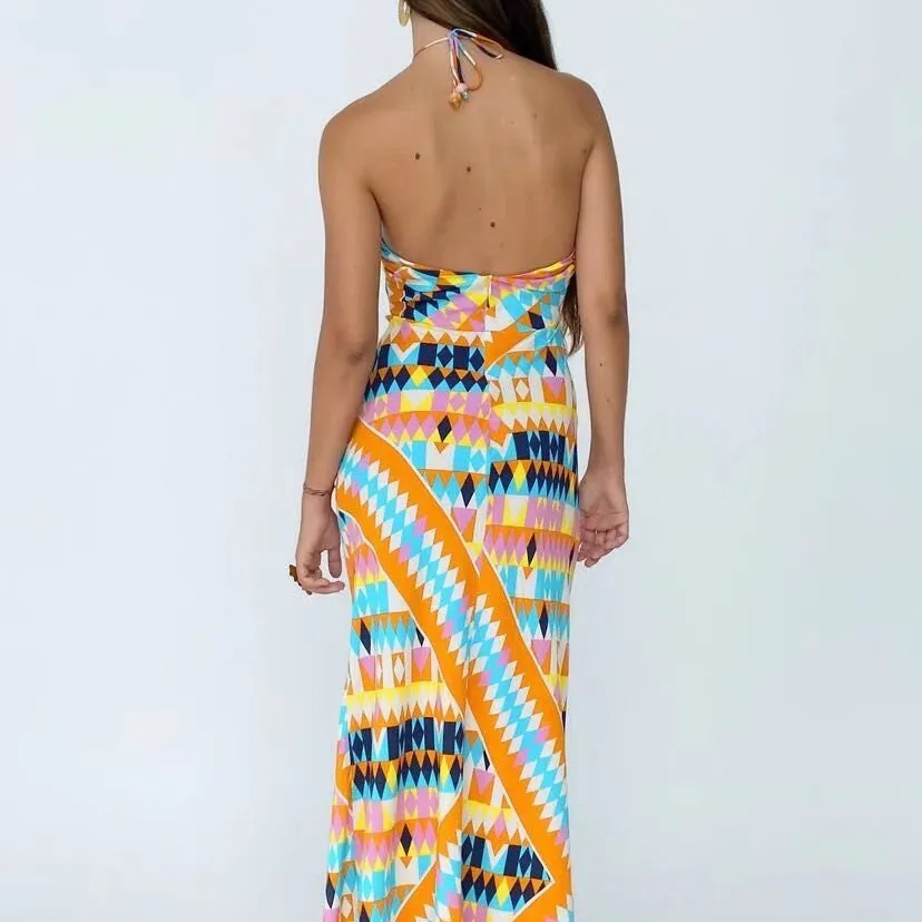 chinese dress ladies BZSFW Women Elegant Sleeveless Summer Dresses 2023 Halter Neck Backless  Satin Dresses Split Solid Color Cocktail Maxi Dress at Amazon Women's  Clothing store main image 0